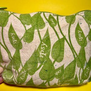 Ipsy Natural Leaves Makeup Bag